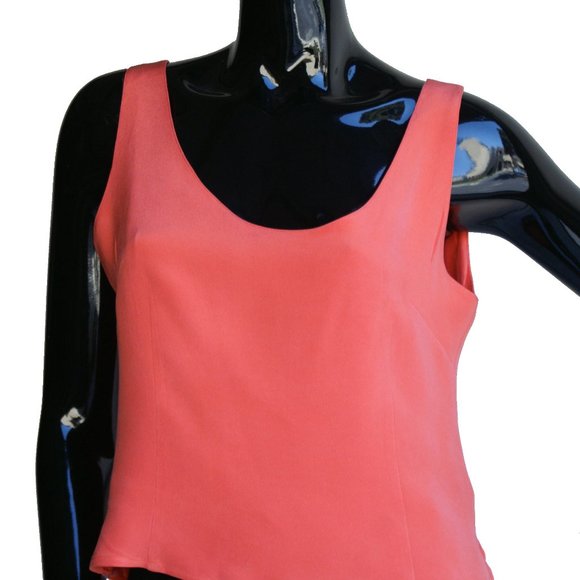 Thom Smith Orange Silk Cami/Tank Top Size 10 - Picture 6 of 7
